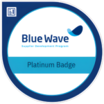 Blue Wave Platinum badge awarded for sustainability excellence