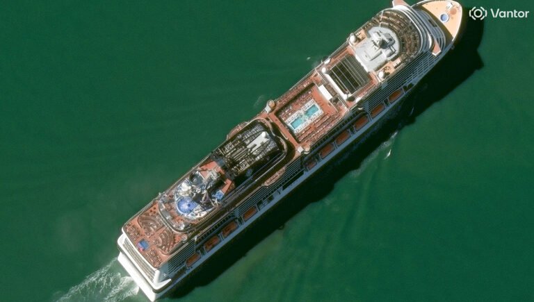 Port Canaveral, Florida — satellite image, 2025, © Vantor